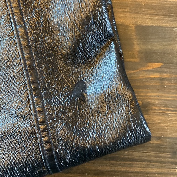 Rare VTG wrangler slim faux leather jeans - Picture 3 of 8